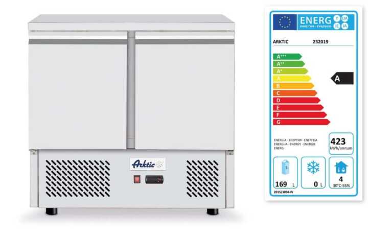 Bancada frigorífica de duas portas  300 L, 230V/220W, 900x700x(H)890mm