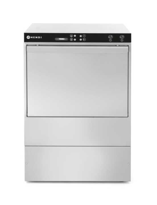 Máquina de lavar loiça 50x50 - controlo eletromecânico, com bomba de detergente, 400V/6600W, 576x645x(H)837mm