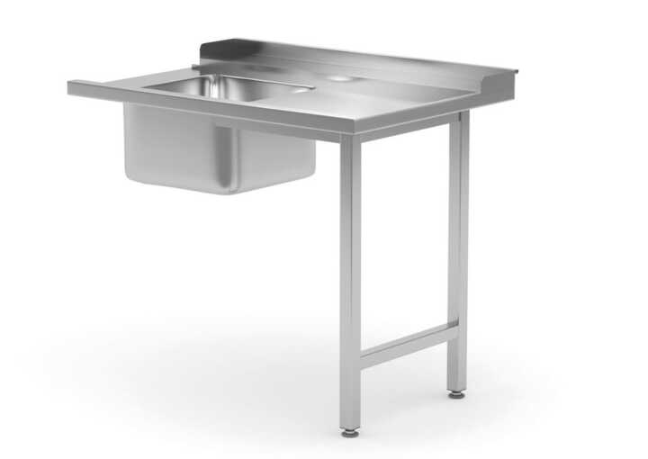 Mesa de carregamento para máquina de lavar loiça, 1 pia, lado esquerdo, 1200x700x(H)850mm