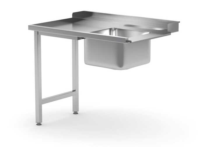 Mesa de carregamento para máquina de lavar loiça, 1 pia, lado esquerdo, 1200x700x(H)850mm
