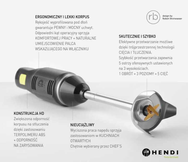 Triturador  Blend, 220-240V/250W, ø71x(H)450mm