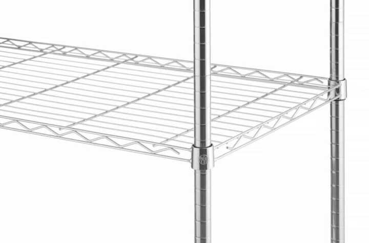 Estante de armazenamento com 5 prateleiras, Cromo, 910x455x(H)1830mm