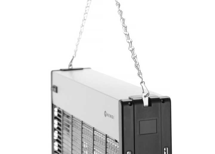 Mata insetos de alta voltagem, Cobertura: 100 m², 230V/40W, 515x104x(H)315mm