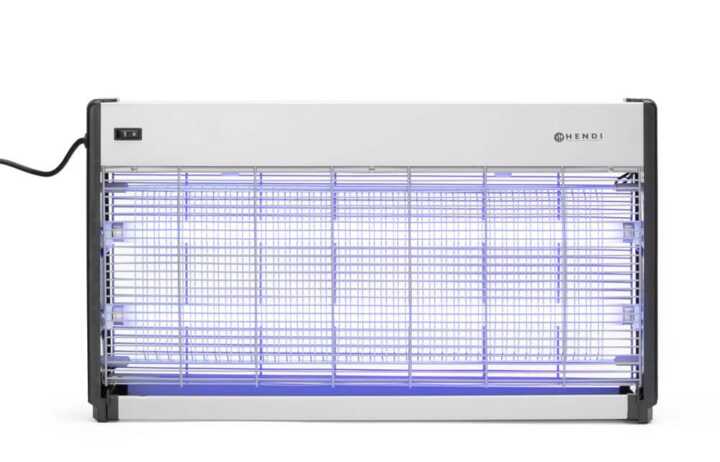 Mata insetos de alta voltagem, Cobertura: 150 m², 230V/45W, 655x90x(H)360mm