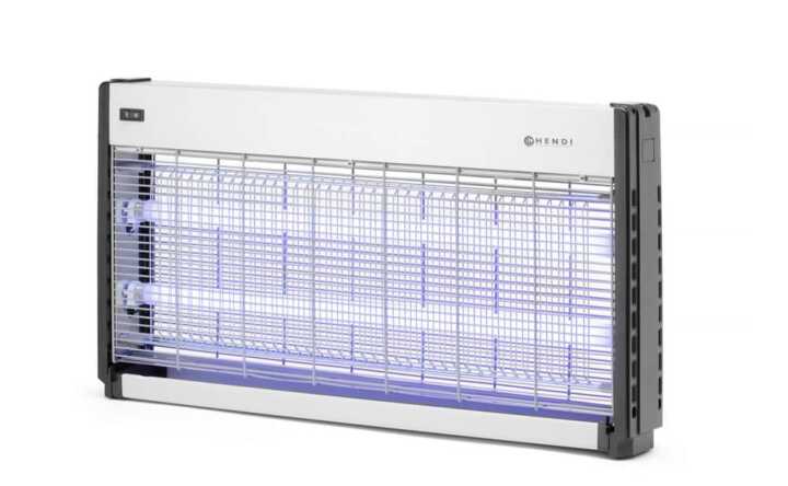 Mata insetos de alta voltagem, Cobertura: 150 m², 230V/45W, 655x90x(H)360mm