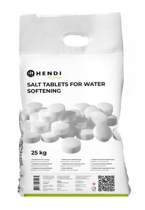 Pastilhas de sal para amaciar a água, 25 kg