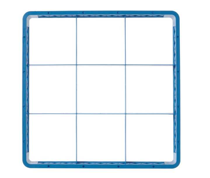 Extensor de cesto para máquina de lavar loiça, 9 compartimentos 150x150 mm, 500x500x(H)45mm