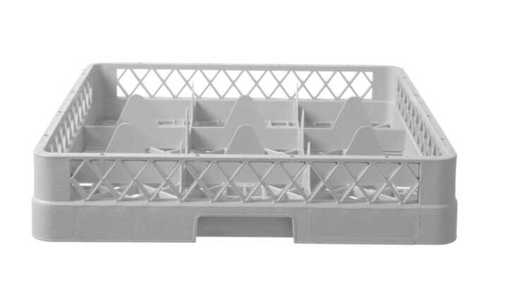 Cesto para copos para máquina de lavar loiça, 9 compartimentos, 500x500x(H)104mm