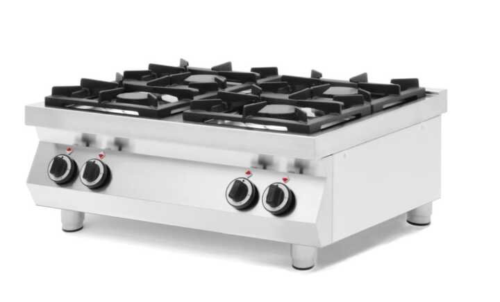 Fogão a gás  com 4 bicos para mesa, 19kW, 800x700x(H)310mm