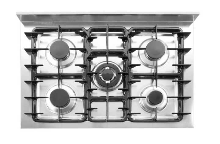 Fogão a gás – 5 bicos, base aberta, 14,3kW, 900x640x(H)910mm