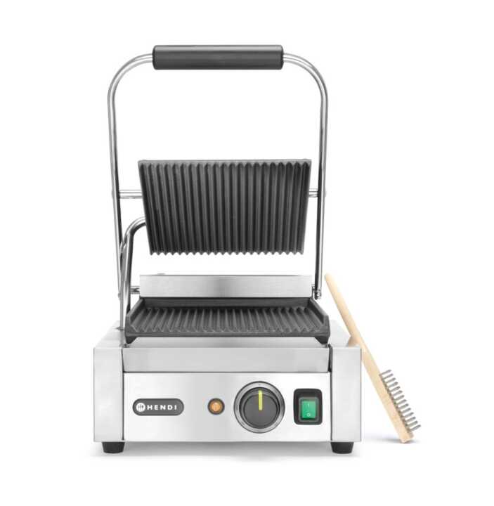 Grelha de contacto - versão simples, fundo e parte superior canelados, 230V/1800W, 310x426x(H)510mm