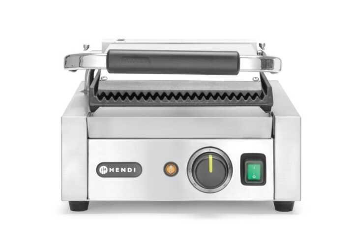 Grelha de contacto - versão simples, fundo e parte superior canelados, 230V/1800W, 310x426x(H)510mm