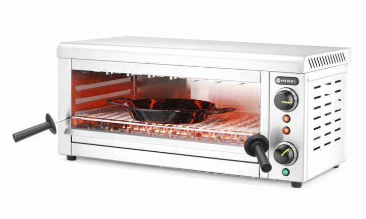 Salamandra com elementos de aquecimento por infravermelhos em quartzo GN 1/1, 230V/3645W, 765x490x(H)315mm