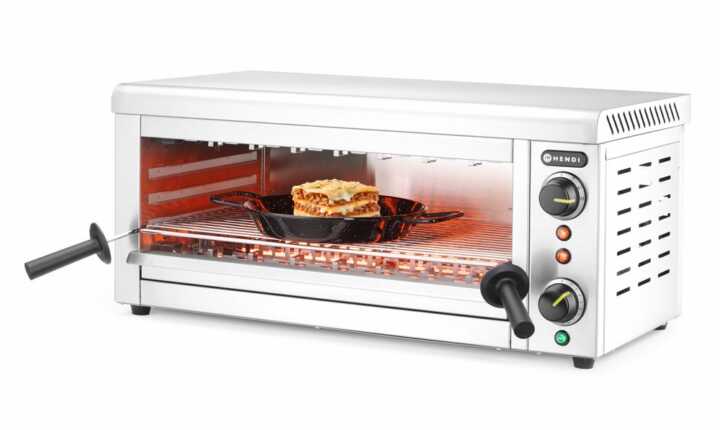 Salamandra com elementos de aquecimento por infravermelhos em quartzo GN 1/1, 230V/3645W, 765x490x(H)315mm