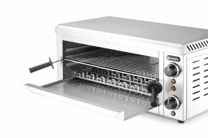 Salamandra com elementos de aquecimento por infravermelhos em quartzo GN 1/1, 230V/3645W, 765x490x(H)315mm