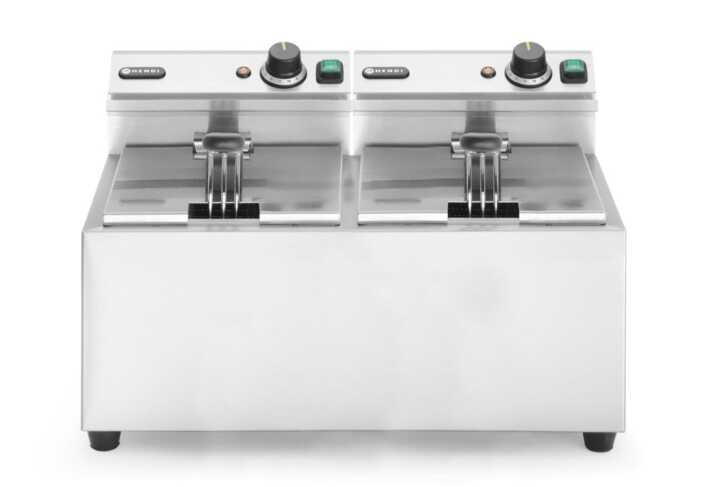 Fritadeira de profundidade 2 × 8 l, 16L, 230V/7000W, 605x460x(H)369mm