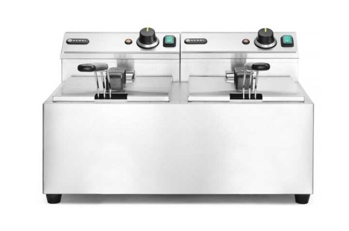 Fritadeira de profundidade 2 × 8 l, 16L, 230V/7000W, 605x460x(H)369mm