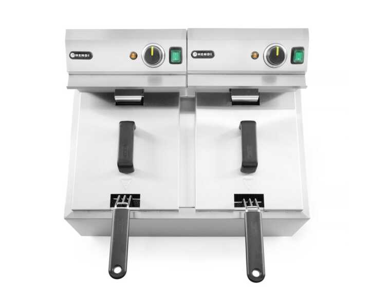 Fritadeira de profundidade 2 × 8 l, 16L, 230V/7000W, 605x460x(H)369mm