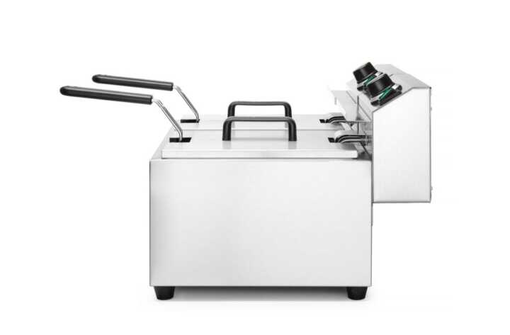 Fritadeira de profundidade 2 × 8 l, 16L, 230V/7000W, 605x460x(H)369mm