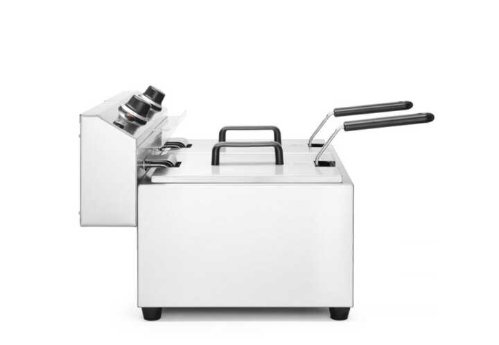 Fritadeira de profundidade 2 × 8 l, 16L, 230V/7000W, 605x460x(H)369mm