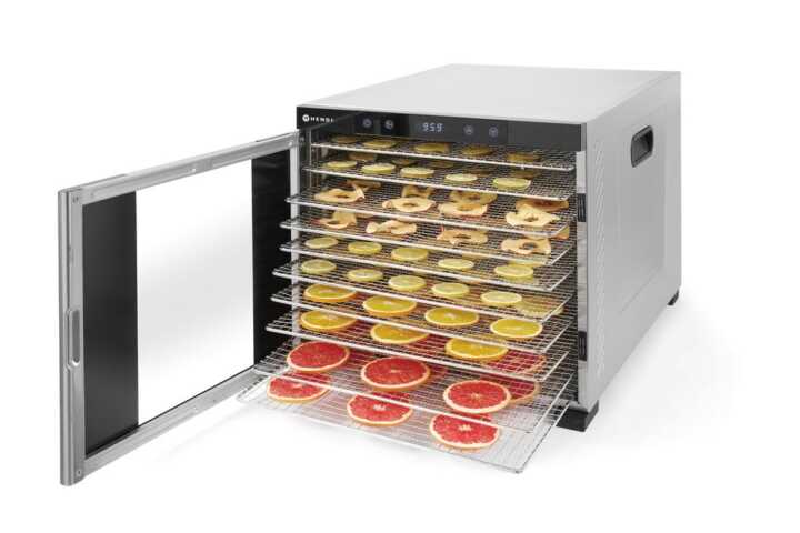 Desidratador de alimentos  10 tabuleiros, 10 tabuleiros, 230V/1000W, 430x550x(H)416mm