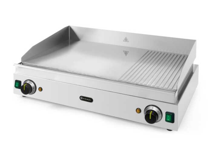 Grelhador 1/3 canelado, 2/3 plano, 1/3 canelado, 230V/3500W, 720x550x(H)245mm