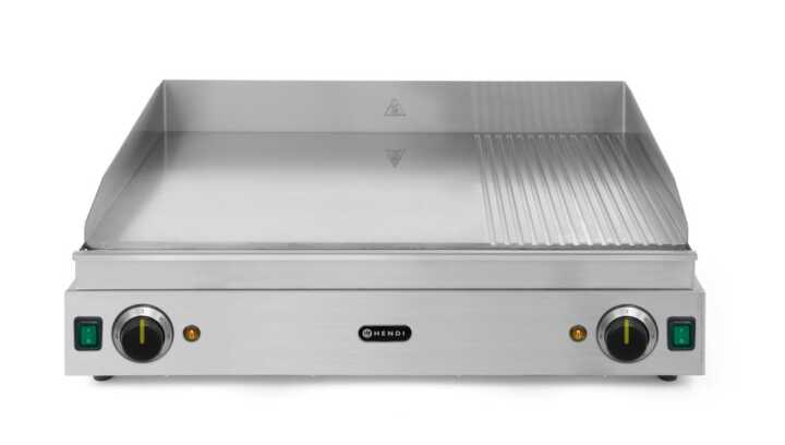 Grelhador 1/3 canelado, 2/3 plano, 1/3 canelado, 230V/3500W, 720x550x(H)245mm