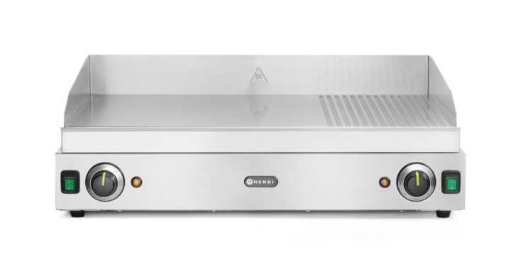 Grelhador 1/3 canelado, 2/3 plano, 1/3 canelado, 230V/3500W, 720x550x(H)245mm