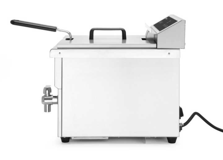Fritadeira de indução com torneira de drenagem – 8 L, 8L, Cinzento-claro, 230V/3500W, 288x619x(H)408mm