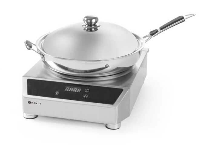 Wok de indução modelo 3500, wok de indução + frigideira wok, 230V/3500W, 340x450x(H)295mm