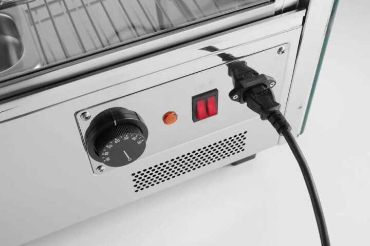 Expositor de bancada aquecido a quartzo, 120 Litros, 230V/1100W, 685x575x(H)680mm