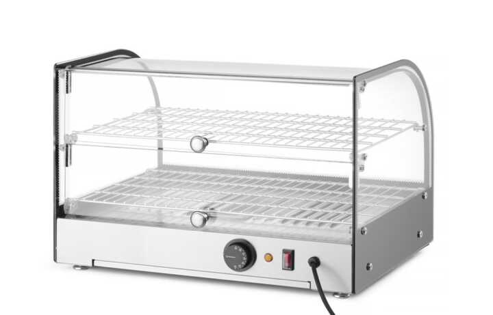 Display de bancada aquecido duplo, Preto, 220-240V/800W, 554x376x(H)376mm