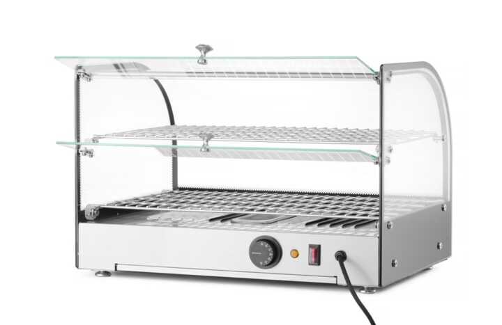Display de bancada aquecido duplo, Preto, 220-240V/800W, 554x376x(H)376mm