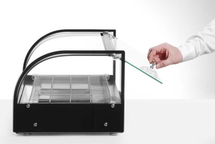 Display de bancada aquecido duplo, Preto, 220-240V/800W, 556x376x(H)315mm