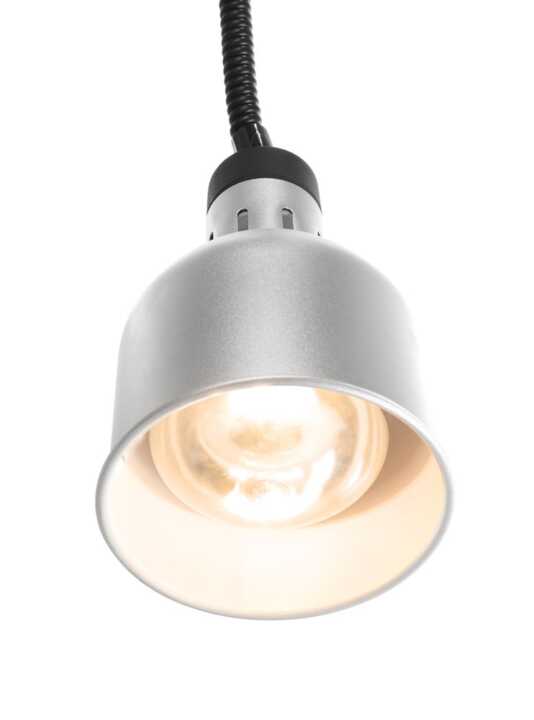 Candeeiro de aquecimento cilíndrico, Prateado, 230V/250W, ø175x(H)250mm