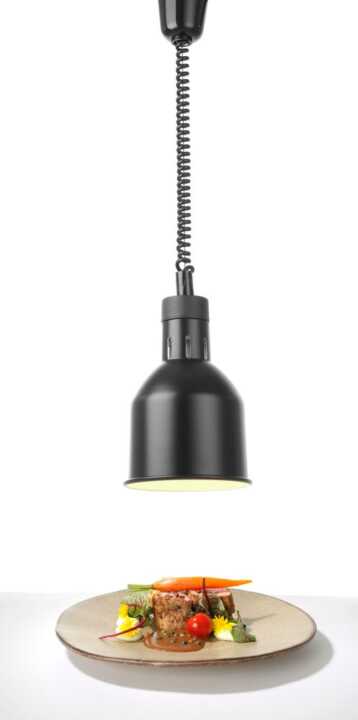 Candeeiro de aquecimento cilíndrico, Preto, 230V/250W, ø175x(H)250mm