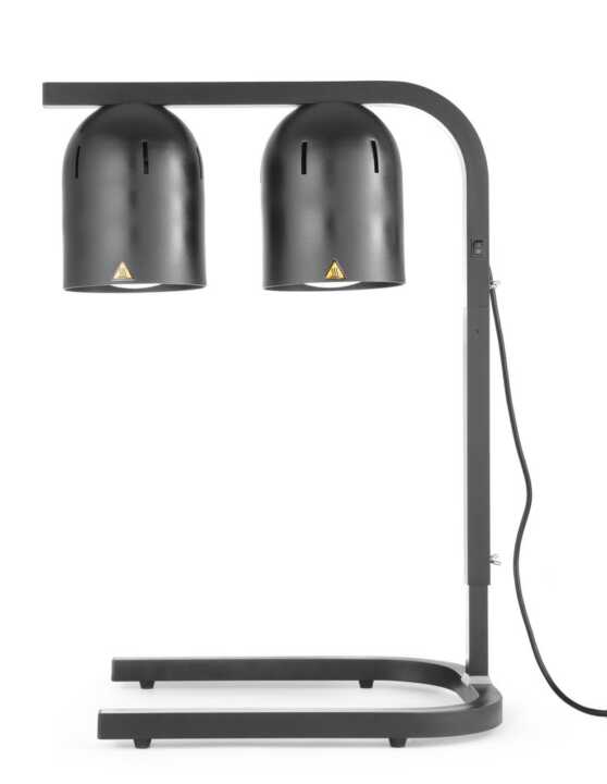 Suporte com 2 lâmpadas de infravermelhos para aquecer alimentos, Preto, 230V/250W, 500x352x(H)578mm