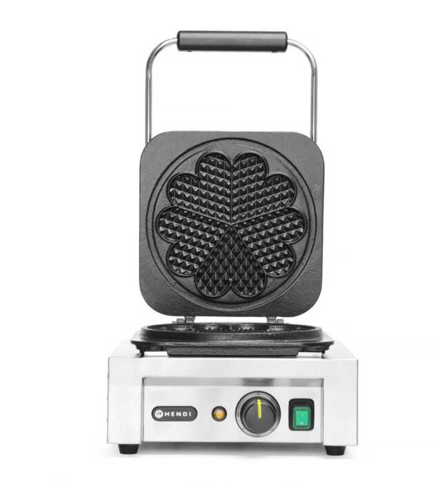 Máquina de fazer waffles "Heart", 230V/2200W, 330x543x(H)550mm