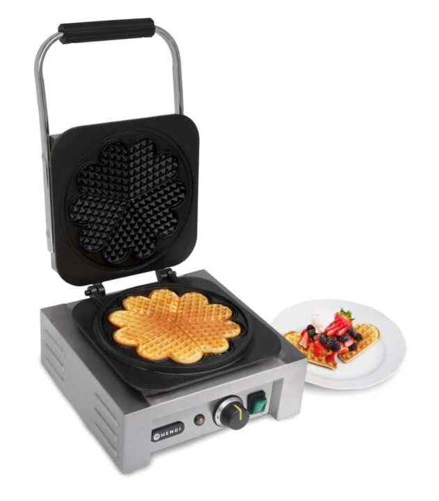 Máquina de fazer waffles "Heart", 230V/2200W, 330x543x(H)550mm