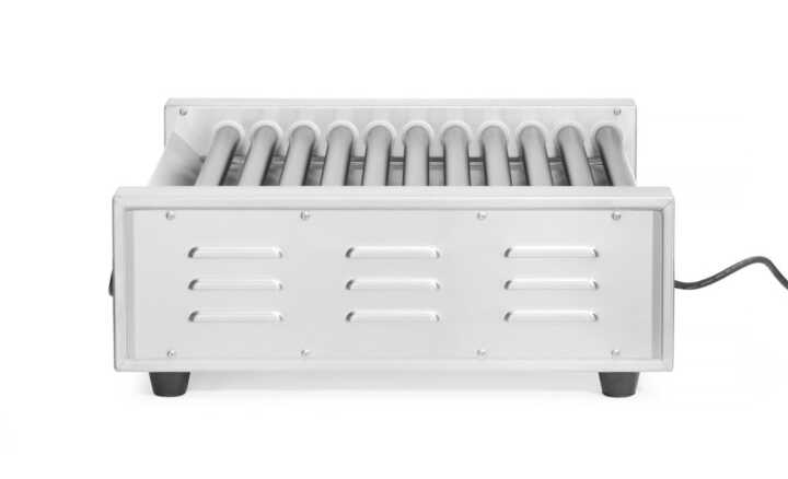 Grelhador de salsichas rotativo - duas zonas, 11 rolos, 230V/1180W, 530x525x(H)180mm