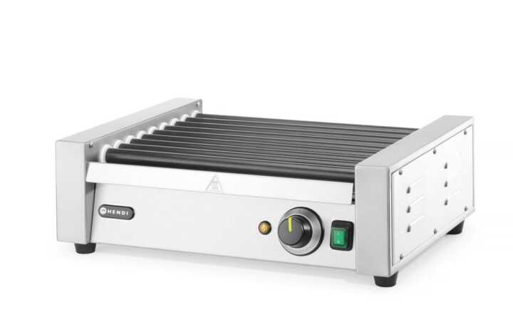 Grelhador de salsichas rotativo - uma zona, 7 rolos, 230V/740W, 525x365x(H)176mm