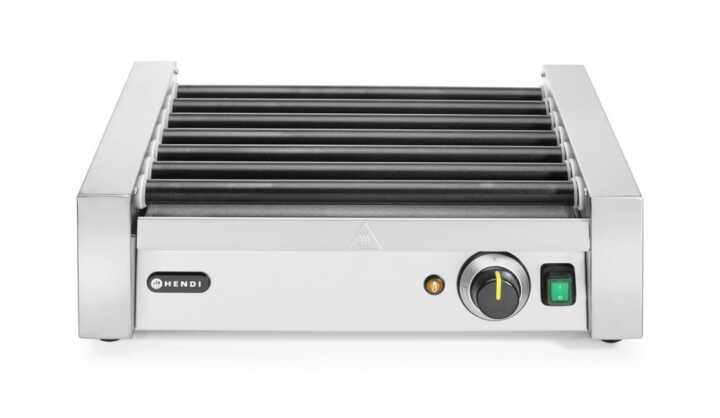 Grelhador de salsichas rotativo - uma zona, 7 rolos, 230V/740W, 525x365x(H)176mm