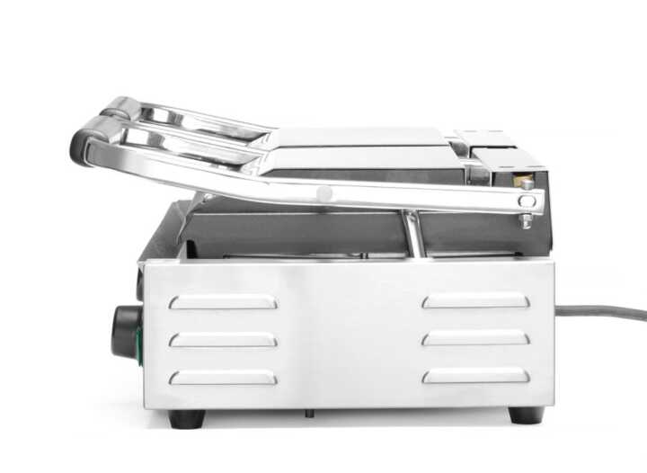 Grelha de contacto - versão dupla, fundo e parte superior canelados, 230V/3600W, 570x395x(H)510mm