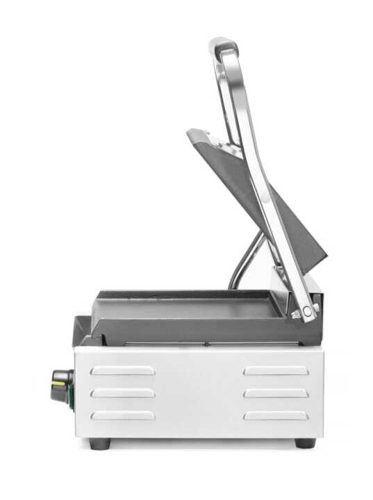 Grelha de contacto - versão simples, parte superior canelada e fundo liso, 230V/1800W, 310x400x(H)510mm