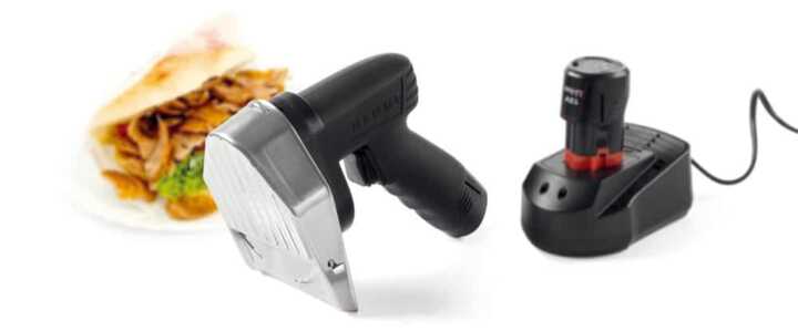Faca elétrica sem fios para kebab, 230V/80W, 155x127x(H)202mm