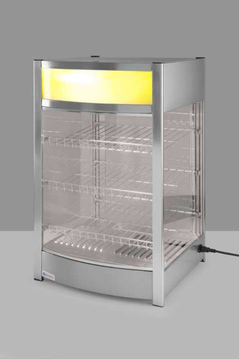 Armário expositor aquecido para balcão, 97 Litros, 230V/800W, 460x467x(H)785mm