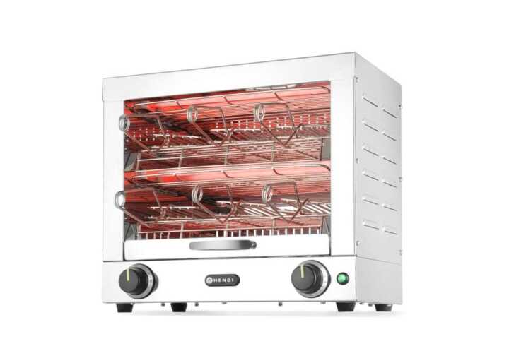 Torradeira múltipla com 6 pinças, 230V/3000W, 450x390x(H)400mm