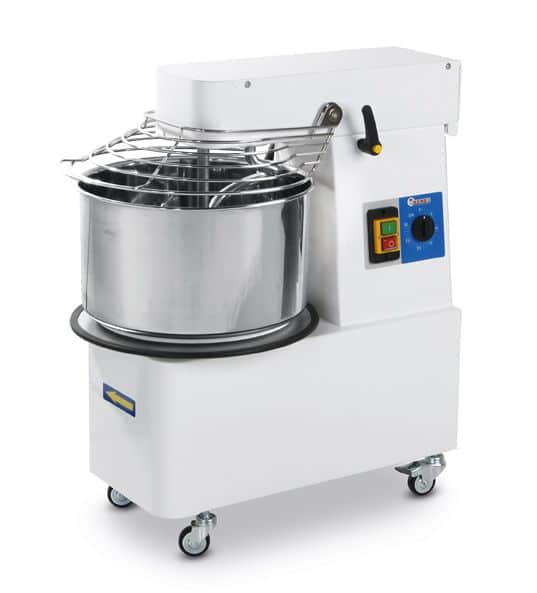 Misturador em espiral com cabeça ascendente e taça removível, 56 kg/h, 22L, 400V/750W, 400x672x(H)730mm