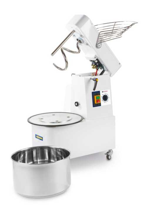 Misturador em espiral com cabeça ascendente e taça removível, 56 kg/h, 22L, 400V/750W, 400x672x(H)730mm
