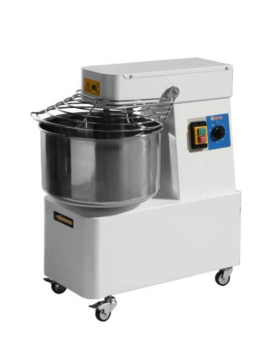 Misturador em espiral com cabeça e taça fixas., 88 kg/h, 32L, 400V/1100W, 431x740x(H)804mm